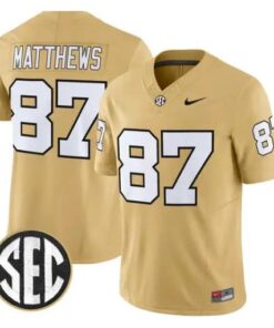 Jordan Matthews Jersey #87 Vanderbilt Commodores 2026 Vapor Stitched by My Store NCAA Football Jerseys