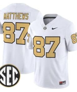 Jordan Matthews Jersey #87 Vanderbilt Commodores 2026 Vapor Stitched by My Store NCAA Football Jerseys