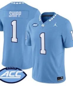 Jordan Shipp Jersey #1 North Carolina Tar Heels 2026 Limited Stitched by My Store NCAA Football Jerseys