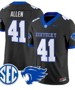 Josh Allen #41 Kentucky Wildcats Jersey 2026 Vapor Limited Stitched by My Store NCAA Football Jerseys