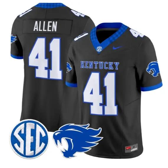 Josh Allen #41 Kentucky Wildcats Jersey 2026 Vapor Limited Stitched by My Store NCAA Football Jerseys