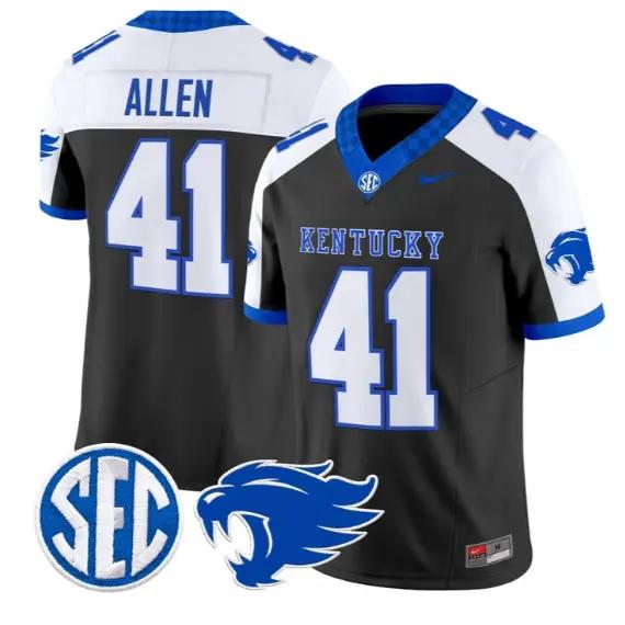 Josh Allen #41 Kentucky Wildcats Jersey 2026 Vapor Limited Stitched by My Store NCAA Football Jerseys