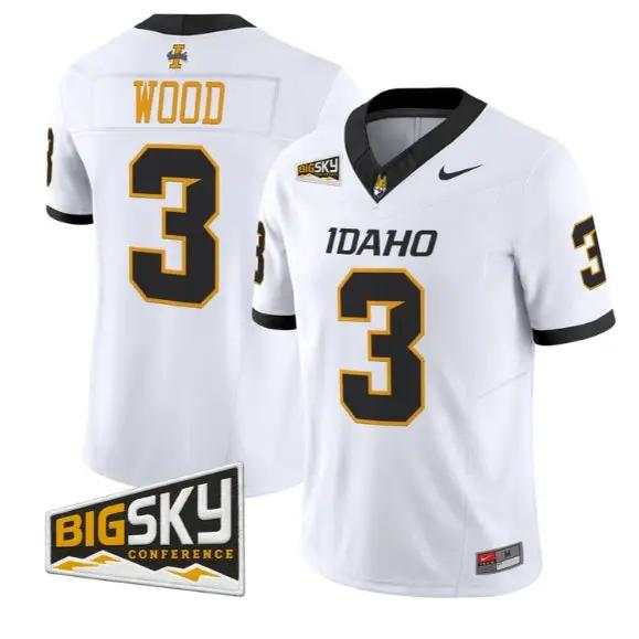 Joshua Wood #3 Idaho Vandals Jersey 2026 Vapor Limited All Stitched by My Store NCAA Football Jerseys