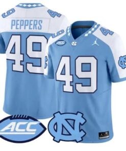 Julius Peppers Jersey #49 North Carolina Tar Heels 2026 All Stitched by My Store NCAA Football Jerseys