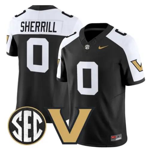 Junior Sherrill Jersey #0 Vanderbilt Commodores 2026 Vapor All Stitched by My Store NCAA Football Jerseys