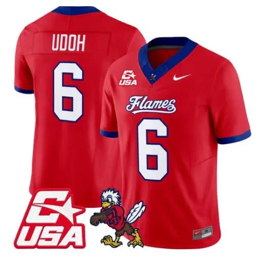 Kanye Udoh Jersey #6 Liberty Flames 2026 Vapor Limited All Stitched 4 Kanye Udoh Jersey #6 Liberty Flames 2026 Vapor Limited All Stitched by My Store NCAA Football Jerseys