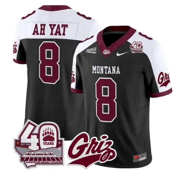 Keali'i Ah Yat Jersey #8 Montana Grizzlies 2026 Limited All Stitched by My Store NCAA Football Jerseys