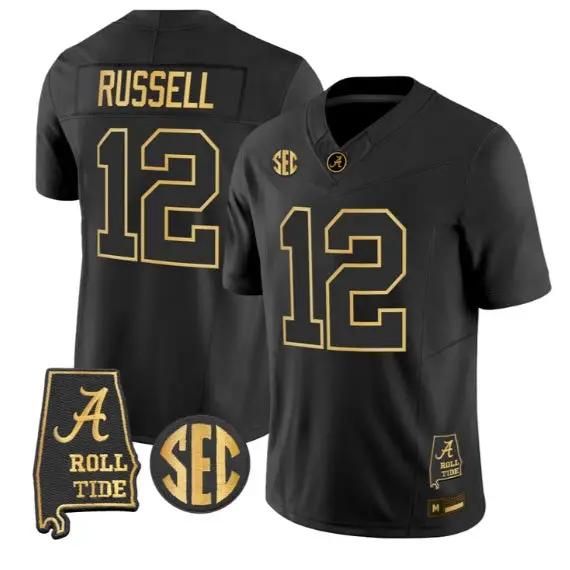 Keelon Russell #12 Alabama Crimson Tide Jersey 2026 Alabama Stitched by My Store NCAA Football Jerseys