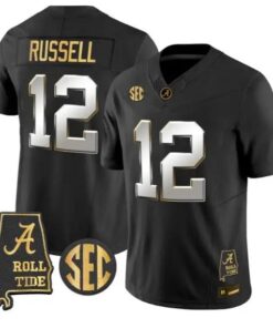 Keelon Russell #12 Alabama Crimson Tide Jersey 2026 Alabama Stitched by My Store NCAA Football Jerseys