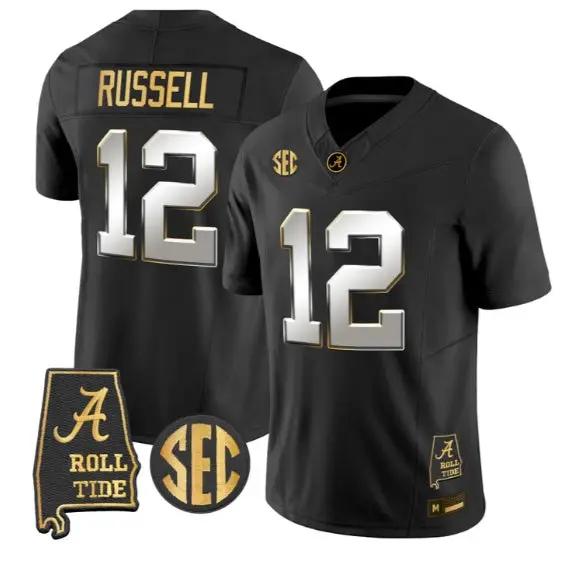 Keelon Russell #12 Alabama Crimson Tide Jersey 2026 Alabama Stitched by My Store NCAA Football Jerseys