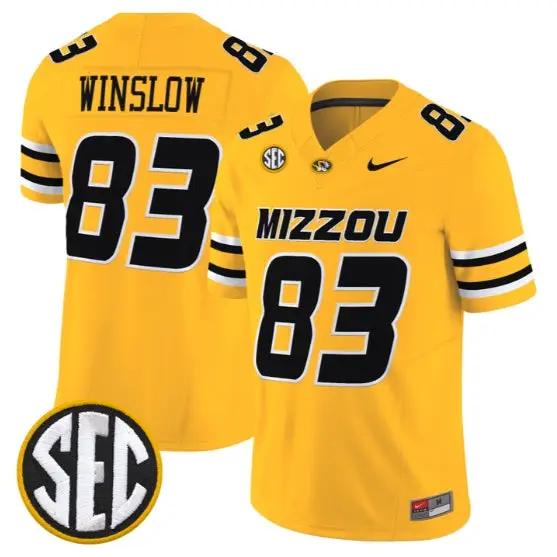 Kellen Winslow #83 Missouri Tigers Jersey 2026 Vapor Limited Stitched by My Store NCAA Football Jerseys