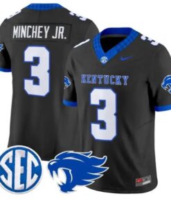 Kenny Minchey #3 Kentucky Wildcats Jersey 2026 Vapor Limited Stitched by My Store NCAA Football Jerseys