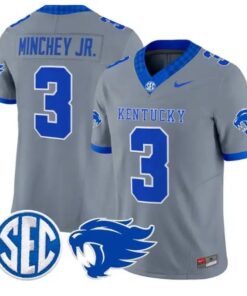 Kenny Minchey #3 Kentucky Wildcats Jersey 2026 Vapor Limited Stitched by My Store NCAA Football Jerseys