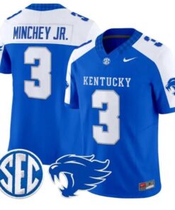 Kenny Minchey #3 Kentucky Wildcats Jersey 2026 Vapor Limited Stitched by My Store NCAA Football Jerseys