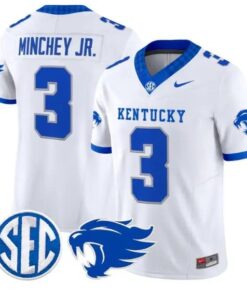 Kenny Minchey #3 Kentucky Wildcats Jersey 2026 Vapor Limited Stitched by My Store NCAA Football Jerseys