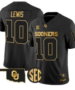 Kip Lewis #10 Oklahoma Sooners Jersey 2026 Vapor Limited Stitched by My Store NCAA Football Jerseys