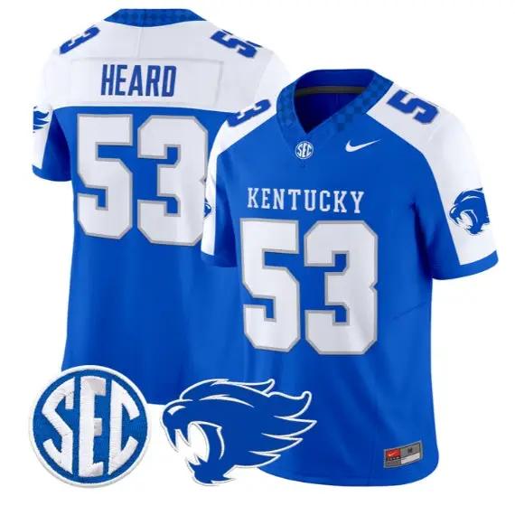 Lance Heard #53 Kentucky Wildcats Jersey 2026 Vapor Limited Stitched by My Store NCAA Football Jerseys