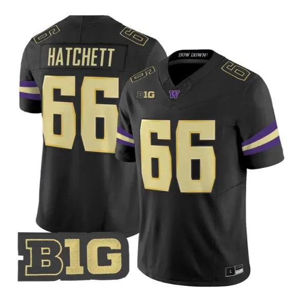 Landen Hatchett #66 Washington Huskies Jersey 2026 Limited Stitched by My Store NCAA Football Jerseys