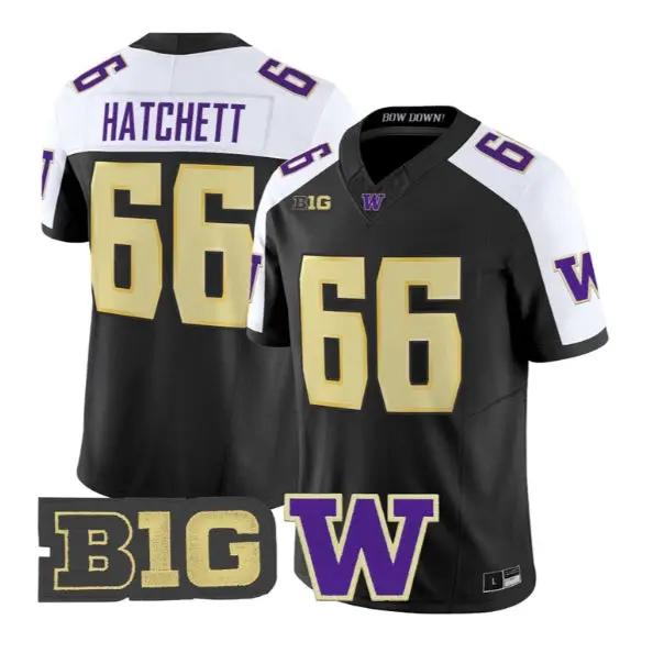 Landen Hatchett #66 Washington Huskies Jersey 2026 Limited Stitched by My Store NCAA Football Jerseys