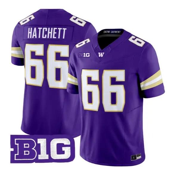 Landen Hatchett #66 Washington Huskies Jersey 2026 Limited Stitched by My Store NCAA Football Jerseys