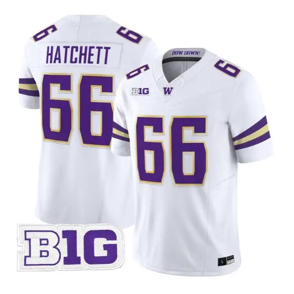 Landen Hatchett #66 Washington Huskies Jersey 2026 Limited Stitched by My Store NCAA Football Jerseys