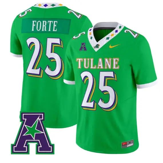 Matt Forte #25 Tulane Green Wave Jersey 2026 City Edition Limited All Stitched by My Store NCAA Football Jerseys