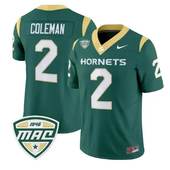 Matthew Coleman Jersey #2 Sacramento State Hornets 2026 All Stitched by My Store NCAA Football Jerseys