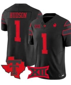 Micah Hudson Jersey #1 Texas Tech Red Raiders 2026 Vapor Limited All Stitched by My Store NCAA Football Jerseys