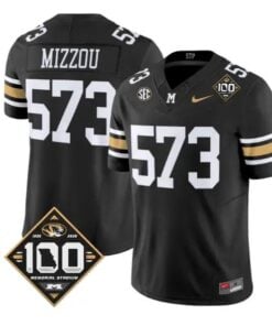 Mizzou Jersey #573 Missouri Tigers 100th Anniversary 2026 Edition Stitched by My Store NCAA Football Jerseys