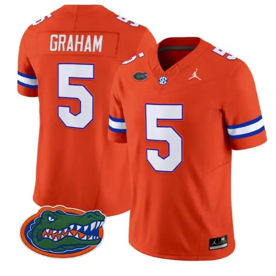 Myles Graham #5 Florida Gators Jersey 2026 Vapor Limited Stitched by My Store NCAA Football Jerseys