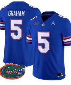 Myles Graham #5 Florida Gators Jersey 2026 Vapor Limited Stitched by My Store NCAA Football Jerseys