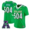 Nola #504 Tulane Green Wave Jersey 2026 City Edition Vapor Limited All Stitched by My Store NCAA Football Jerseys