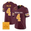 Omarion Miller #4 Arizona State Sun Devils Jersey Roses & Devils Vapor Stitched by My Store NCAA Football Jerseys
