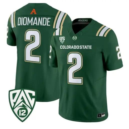 Oumar Diomande Jersey #2 Colorado State Rams 2026 Vapor All Stitched 2 Oumar Diomande Jersey #2 Colorado State Rams 2026 Vapor All Stitched by My Store NCAA Football Jerseys