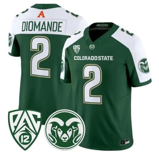 Oumar Diomande Jersey #2 Colorado State Rams 2026 Vapor All Stitched 1 Oumar Diomande Jersey #2 Colorado State Rams 2026 Vapor All Stitched by My Store NCAA Football Jerseys