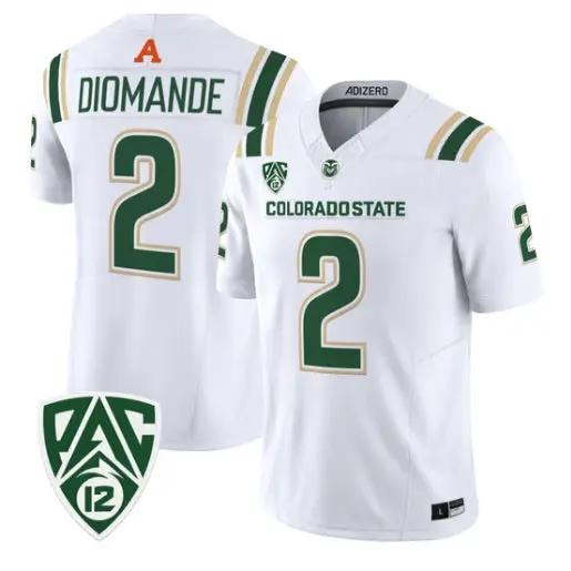 Oumar Diomande Jersey #2 Colorado State Rams 2026 Vapor All Stitched 3 Oumar Diomande Jersey #2 Colorado State Rams 2026 Vapor All Stitched by My Store NCAA Football Jerseys