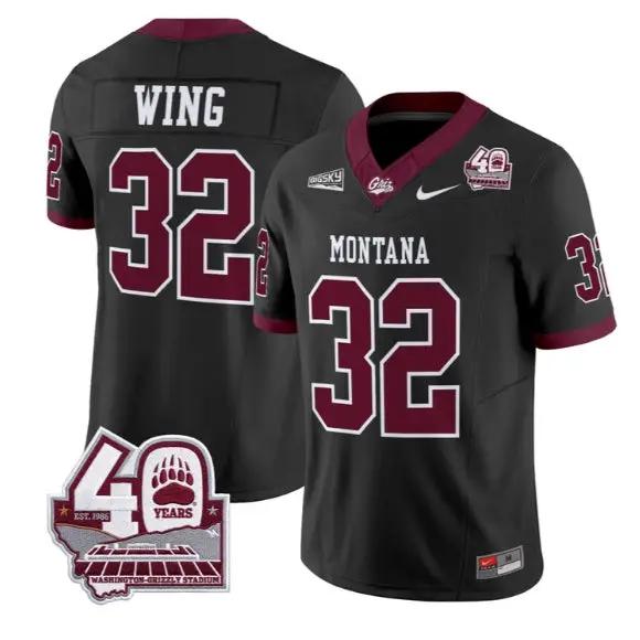 Peyton Wing Jersey #32 Montana Grizzlies 2026 Limited All Stitched by My Store NCAA Football Jerseys