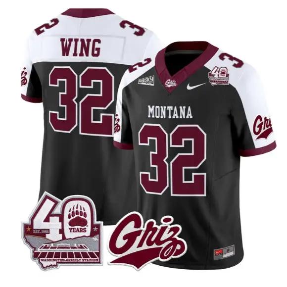 Peyton Wing Jersey #32 Montana Grizzlies 2026 Limited All Stitched by My Store NCAA Football Jerseys