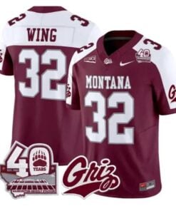 Peyton Wing Jersey #32 Montana Grizzlies 2026 Limited All Stitched by My Store NCAA Football Jerseys