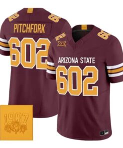 Pitchfork #602 Arizona State Sun Devils Jersey Roses & Devils Limited Stitched by My Store NCAA Football Jerseys