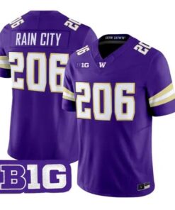 Rain City #206 Washington Huskies Jersey 2026 Limited All Stitched by My Store NCAA Football Jerseys