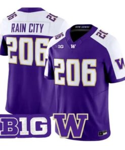 Rain City #206 Washington Huskies Jersey 2026 Limited All Stitched by My Store NCAA Football Jerseys