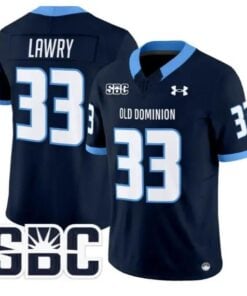 Ray Lawry Jersey #33 Old Dominion Monarchs 2026 Limited All Stitched by My Store NCAA Football Jerseys
