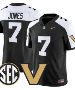 Ricardo Jones Jersey #7 Vanderbilt Commodores 2026 Vapor V2 Stitched by My Store NCAA Football Jerseys
