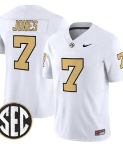 Ricardo Jones Jersey #7 Vanderbilt Commodores 2026 Vapor V2 Stitched by My Store NCAA Football Jerseys