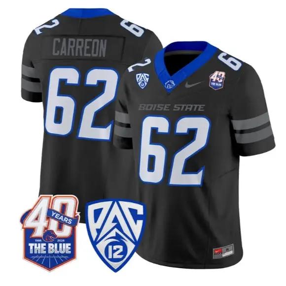 Roger Carreon Jersey #62 Boise State Broncos 2026 Limited Stitched by My Store NCAA Football Jerseys