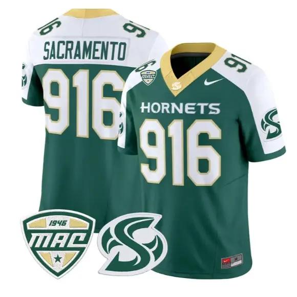 Sacramento Jersey #916 Sacramento State Hornets 2026 Vapor Stitched by My Store NCAA Football Jerseys