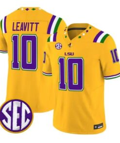 Sam Leavitt #10 LSU Tigers Jersey 2026 Mardi Gras Edition All Stitched by My Store NCAA Football Jerseys