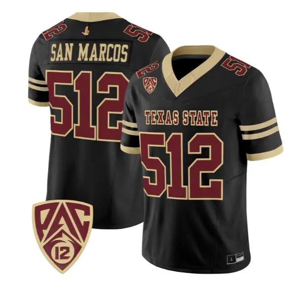 San Marcos Jersey #512 Texas State Bobcats 2026 Vapor All Stitched by My Store NCAA Football Jerseys