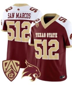 San Marcos Jersey #512 Texas State Bobcats 2026 Vapor All Stitched by My Store NCAA Football Jerseys